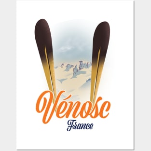 Venosc france Ski poster Posters and Art